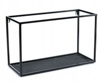 Czarna wisząca półka ścienna na kwiatki 50cm loft