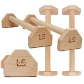 Paraletki drewniane | Uchwyty do pompek Line Sport 50 x 12,5 x 10 cm