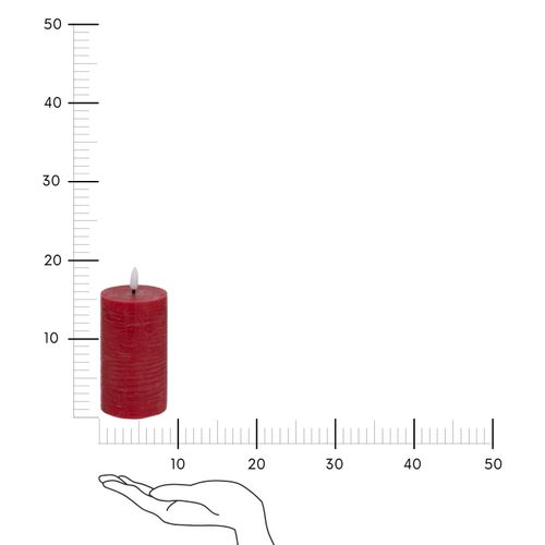 Świeca Molia LED czerwona 7x15cm na Arena.pl