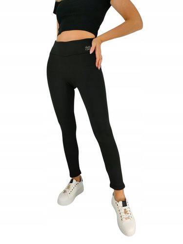 Leginsy damskie czarne kryjące z panelem ocieplane na chłodniejsze dni na Arena.pl