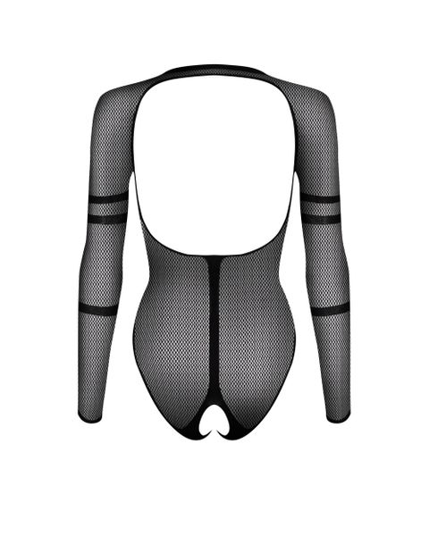 Czarne Body z Otwartym Krokiem Prześwitujące B 137 Obsessive XL/XXL zdjęcie 4