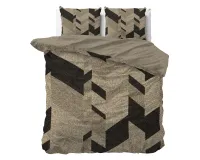 200x200/220 GABY szaro-brązowy kpl pościeli satyna bawełniana