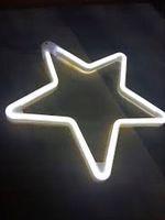 GWIAZDA NEON LED ZIMNO BIAŁA 30CM