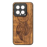 drewniane etui bewood na xiaomi 14 łapacz snów imbuia