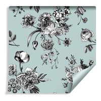 Tapeta do Salonu Stylowe Kwitnące Kwiaty Natura Dekoracja