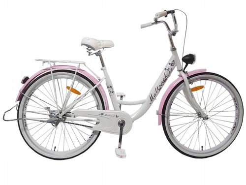 ROWER MIEJSKI DAMSKI 26" NA KOMUNIĘ RAMA 17" KOŁA 26" BAGAŻNIK OŚWIETLENIE na Arena.pl