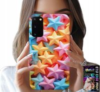 ETUI DO SAMSUNG GALAXY S20 - KOLOROWE GWIAZDKI GWIAZDA FUTERAŁ +FOLIA
