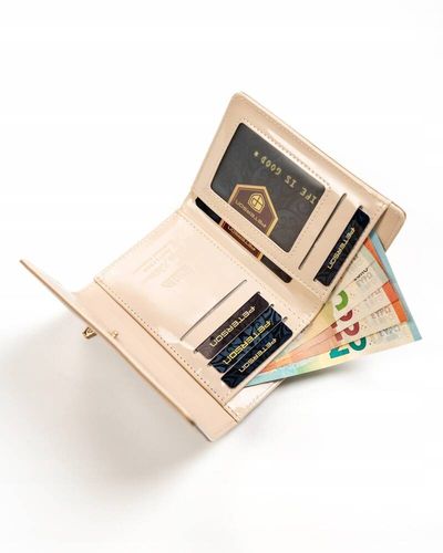 portfel damski ze skóry ekologicznej na zatrzask i suwak - peterson na Arena.pl