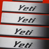 Listwa progowa SKODA YETI Stal nierdzewna 304 mat z czarnymi literami 4szt