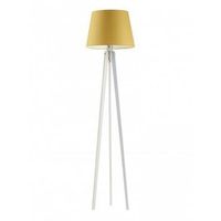 Lampa podłogowa CURACAO abażur musztardowy stelaż biały