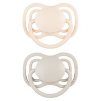 CANPOL Smoczek uspokajający symetryczny DENTAL AIR 6-18m KREMOWY