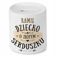 Skarbonka 330 Ml Dla Kamila Syna Dziecka Prezent Z Nadrukiem Ze Zdjęciem