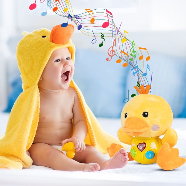 Kaczka Kaczuszka Interaktywna Świeci Śpiewa Maskotka Pluszak Dźwięk zdjęcie 9