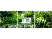 90X30CM WODOSPAD LESIE DESZCZOWYM TRÓJ OBRAZ