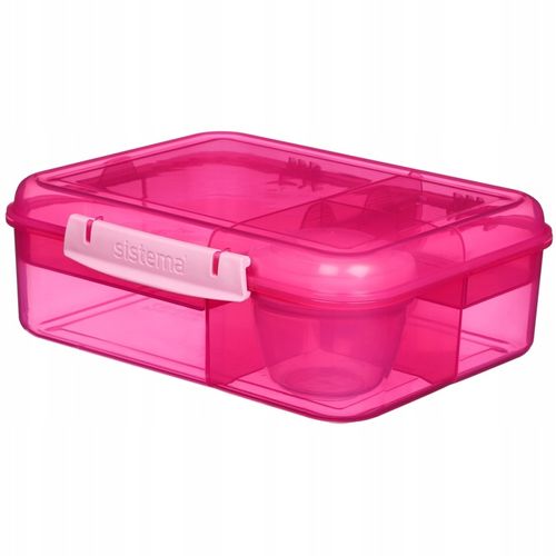 LUNCH BOX ŚNIADANIÓWKA SISTEMA POJEMNIK BOX BENTO 1650ml Z PRZEGRÓDKAMI SOS na Arena.pl