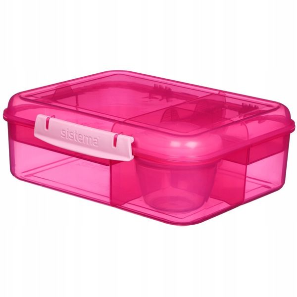 LUNCH BOX ŚNIADANIÓWKA SISTEMA POJEMNIK BOX BENTO 1650ml Z PRZEGRÓDKAMI SOS zdjęcie 2