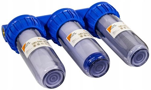 FILTR DO WODY WSTĘPNY KORPUS OBUDOWA FI 1'' GW 3-STOPNIOWY + WKŁADY na Arena.pl