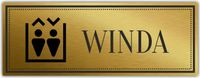 Tabliczka Złota Srebrna na drzwi WINDA