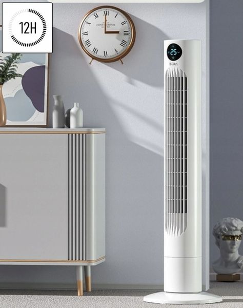 WENTYLATOR KOLUMNOWY XL 60W BIAŁY CICHY PANEL LED PILOT OSCYLACJA TERMOMETR zdjęcie 10