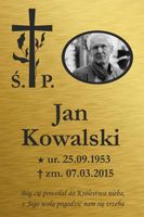 TABLICZKA NAGROBNA NAGROBKOWA ze zdjęciem ALUMINIOWA DIBOND UV 20x15