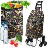 WÓZEK ZAKUPOWY SCHODOWY TORBA NA ZAKUPY NA KÓŁKACH WODOODPORNA WARZYWA