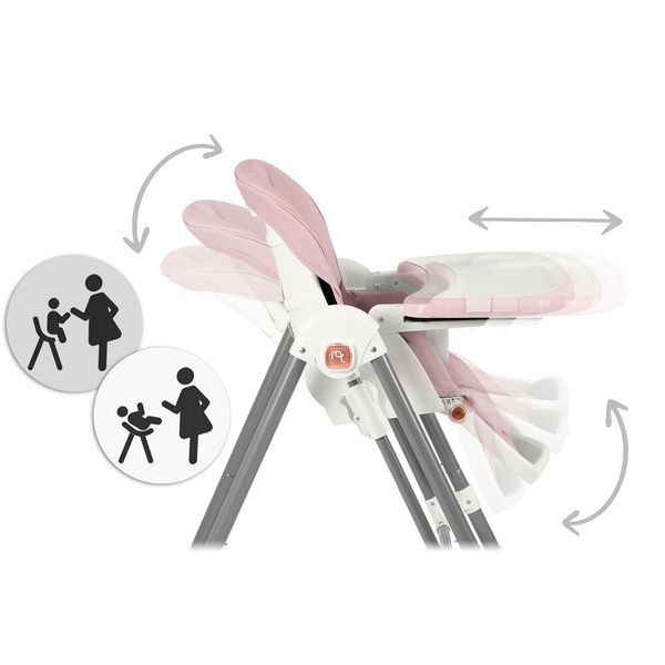 Krzesełko do karmienia Nukido Elite różowe zdjęcie 6