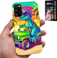 ETUI DO XIAOMI POCO M3 - DINOZAUR W CIĘŻARÓWCE WZORY DLA DZIECI