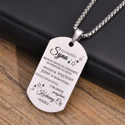 NIEŚMIERTELNIK zawieszka dla syna PREZENT z GRAWEREM na Arena.pl