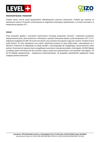 Zestaw Gładź szpachlowa Gotowa 20kg + Skrobak Wybierak LEVEL5 5-210 zdjęcie 9