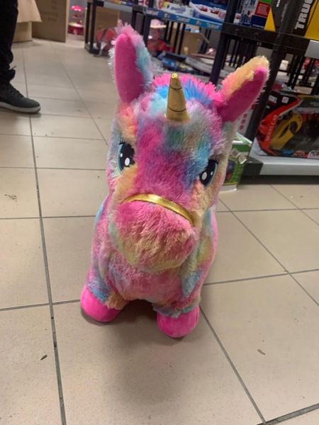 Skoczek Gumowy Konik Plusz Pompka zdjęcie 6