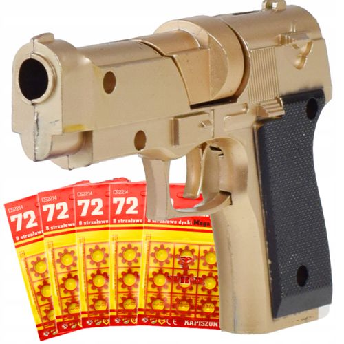 PISTOLET NA SPŁONKĘ KAPISZONY 5x72szt METALOWY REWOLWER DLA DZIECI GRATIS na Arena.pl