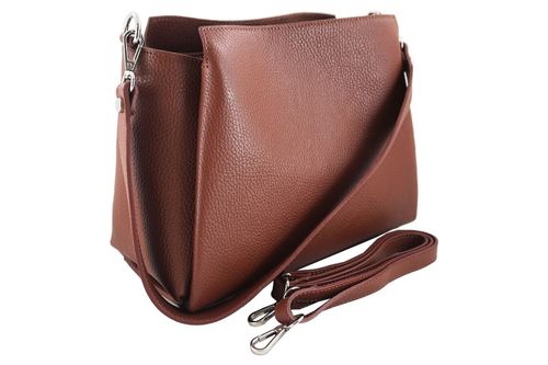 Torebka kuferek na szerokim pasku - Brązowa na Arena.pl