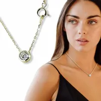 NASZYJNIK GWIAZD CELEBRYTKA SUB5TELNA CYRKONIA SREBRO PRÓBY 925 POZŁACANE