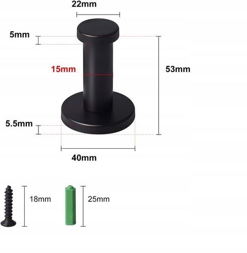 Haczyki ścienne wieszaki ubrania ręcznik 53mm 8szt na Arena.pl