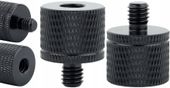 adapter tuleja redukcja 1/4" na m6 statywowa aluminiowa czarna 20 mm
