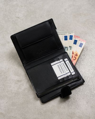 klasyczny portfel męski z eleganckimi przeszyciami - cavaldi na Arena.pl