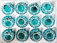 Bombki szklane 6cm reflektor 12szt Ręczna produkcja. Produkt PL (turkusowy)