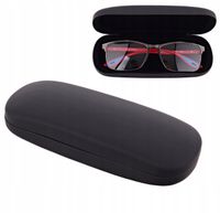 Czarne ETUI NA OKULARY korekcyjne przeciwsłoneczne Futerał Pokrowiec TWARDE