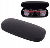 Czarne ETUI NA OKULARY korekcyjne przeciwsłoneczne Futerał Pokrowiec TWARDE