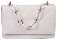 Torebka na ramię listonoszka Damska skórzany mała  R12_A_Biała