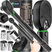 KLUCZ DYNAMOMETRYCZNY 1/2" 28-210Nm CrMO W ETUI +4 NASADKI 14,17,19,24MM 4%