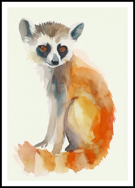 Plakat 68x98cm Lemurek zdjęcie 3