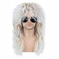 Peruka Męska Damska Lata 70 80 90 ROCK Kręcone Włosy Kostium COSPLAY