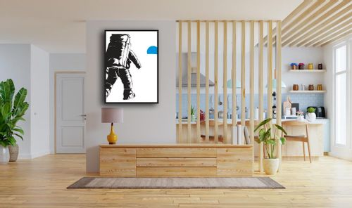 Kosmos (niebieski) - obraz na płótnie 70x100 cm na Arena.pl