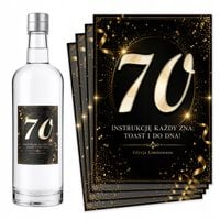 Naklejki na butelki Wódkę urodzinową na urodziny 18 20 30 40 50 60 70 -8szt