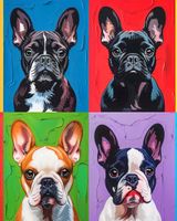 Plakat 40x50cm Buldogi Francuskie