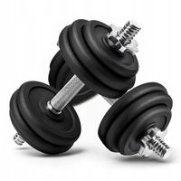 HANTLE ŻELIWNE 2x15kg gryfy 28mm talerze obciążenie regulowane zestaw