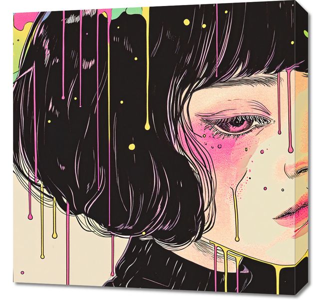 Obraz 60x60cm Strugi Kolorów zdjęcie 1