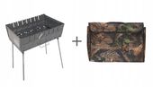 MANGAL 2MM NA 8 SZASZLYKÓW GRILL WEGLOWY GRILL SKLADANY MANGAL + POKROWIEC