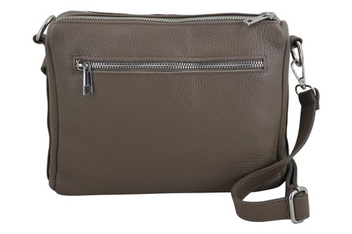 Codzienna torebka ze skóry naturalnej z zamszem - Beżowa ciemna na Arena.pl